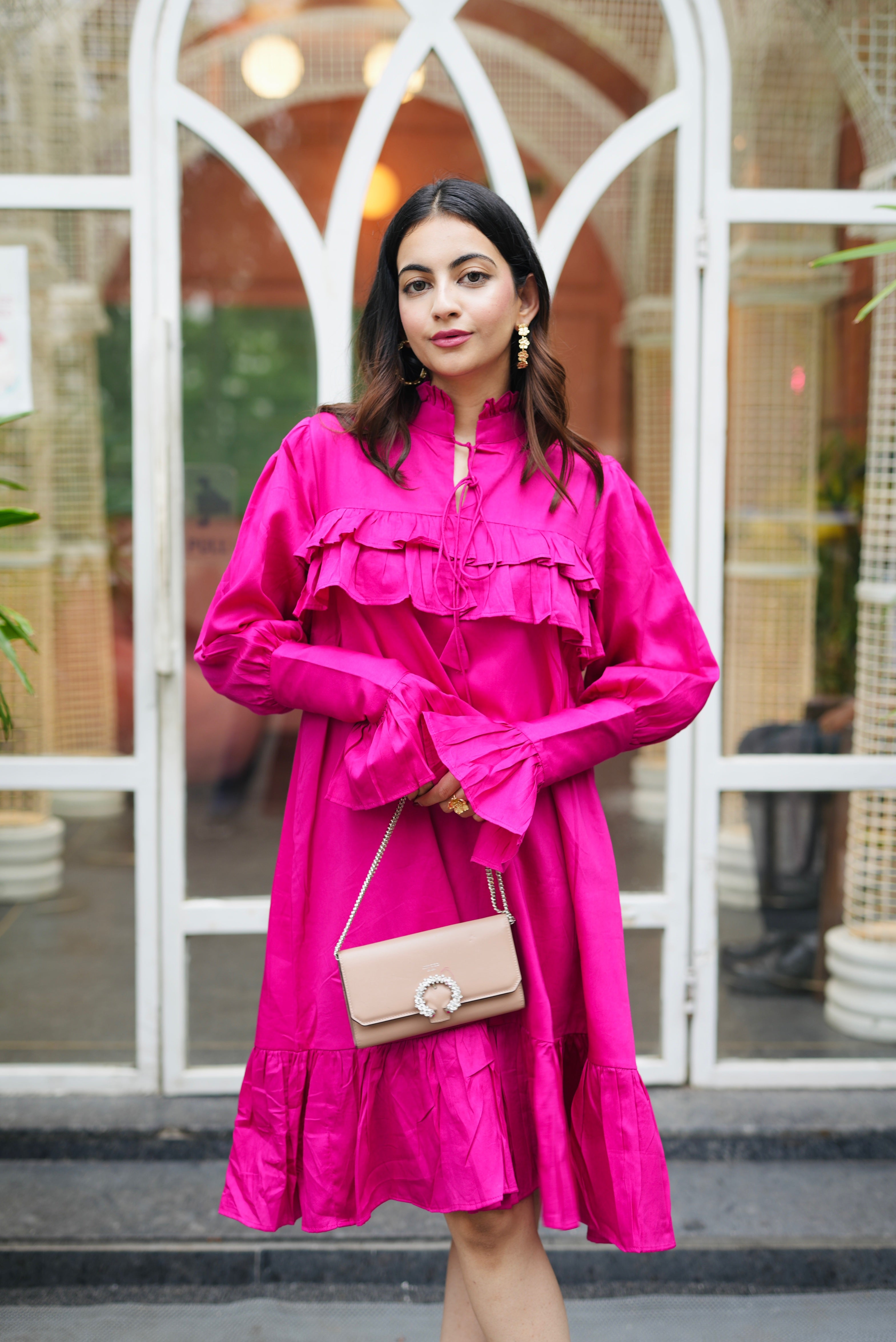 Pink Barbie Frocks With Price BARBIE PINK DRESS – Truffle India - Main Image