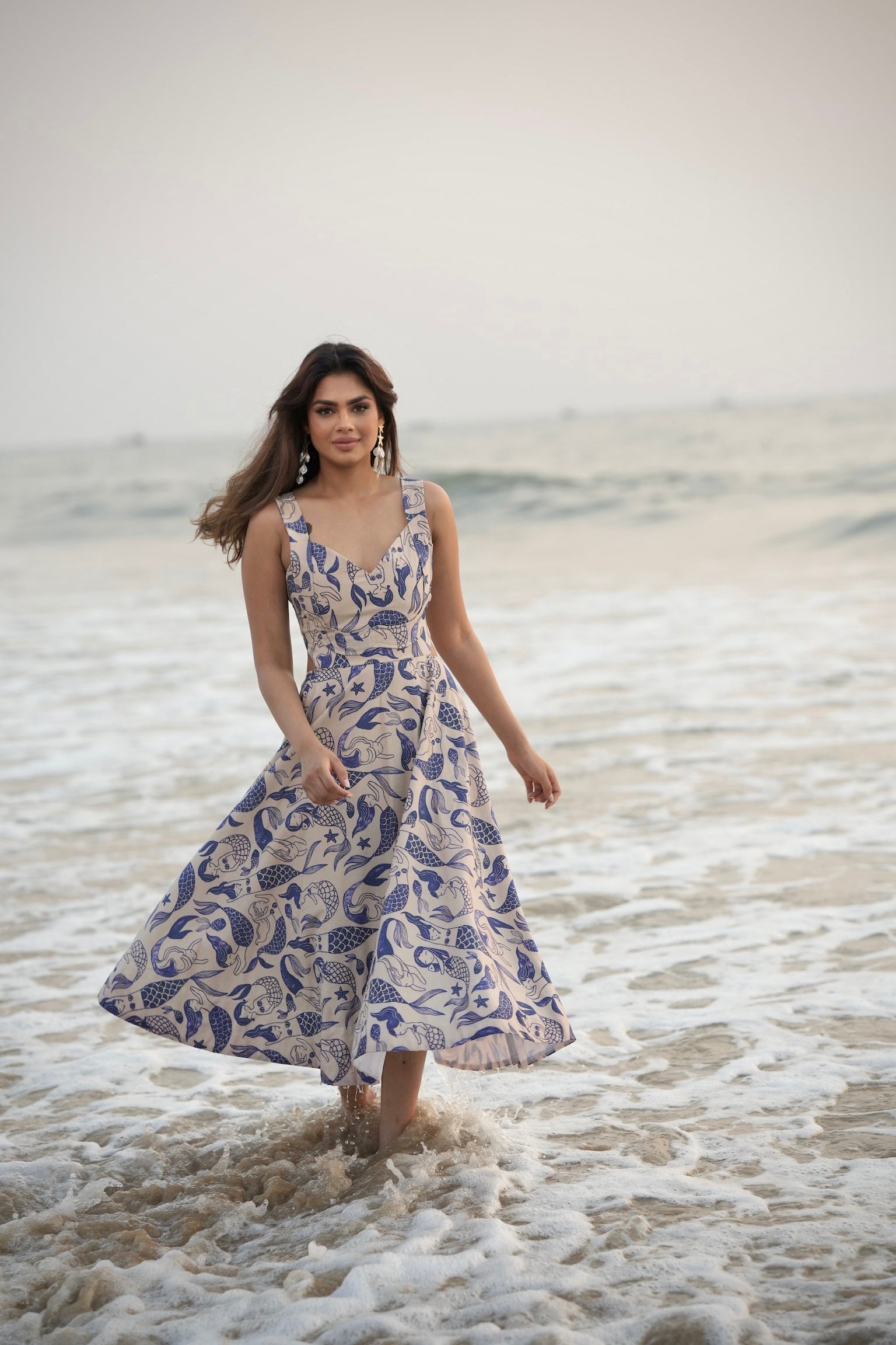 little mermaid print dress LITTLE MERMAID DRESS CUSTOM TAILORING