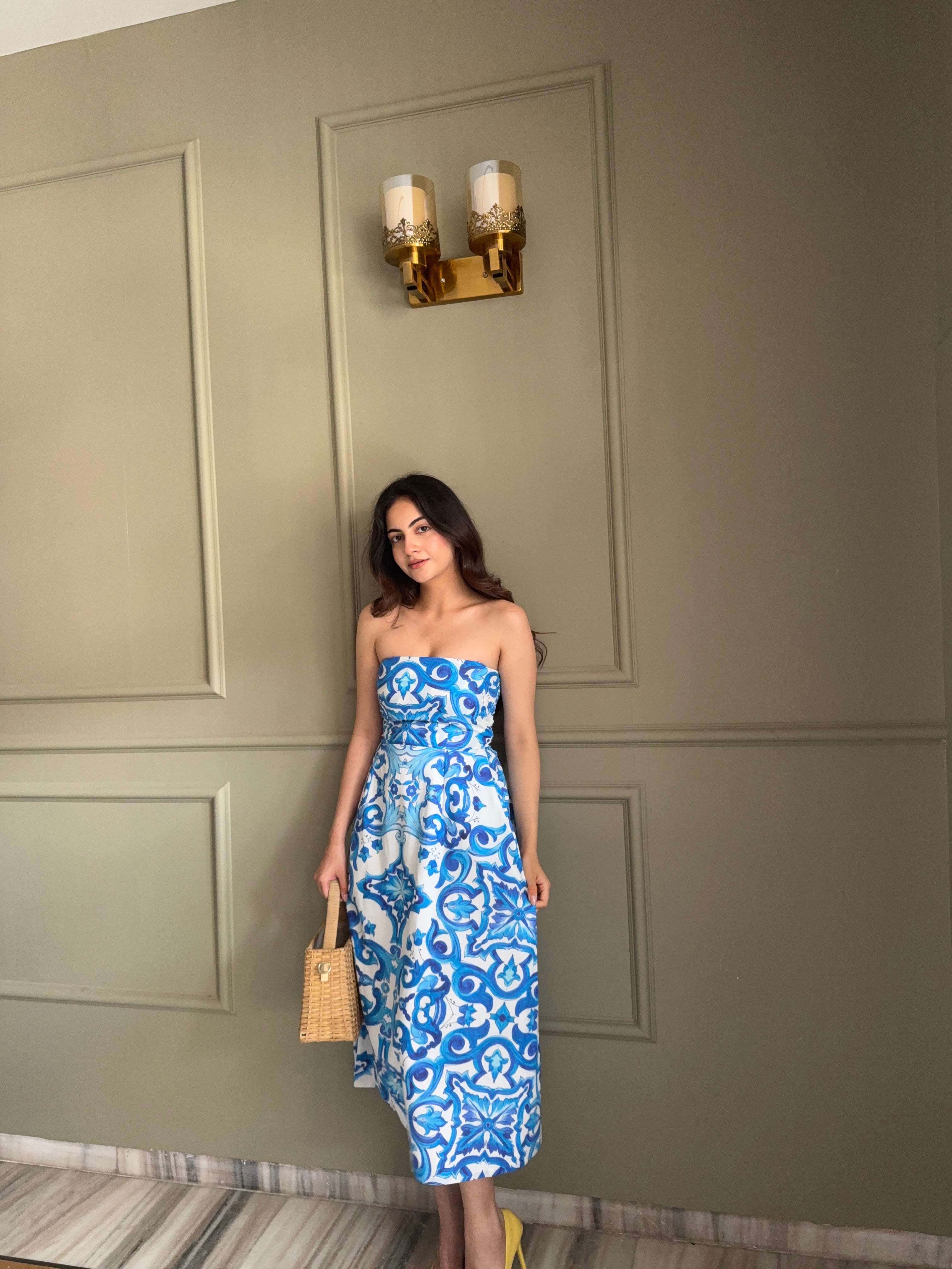 GEOMETRIC BLUE DRESS