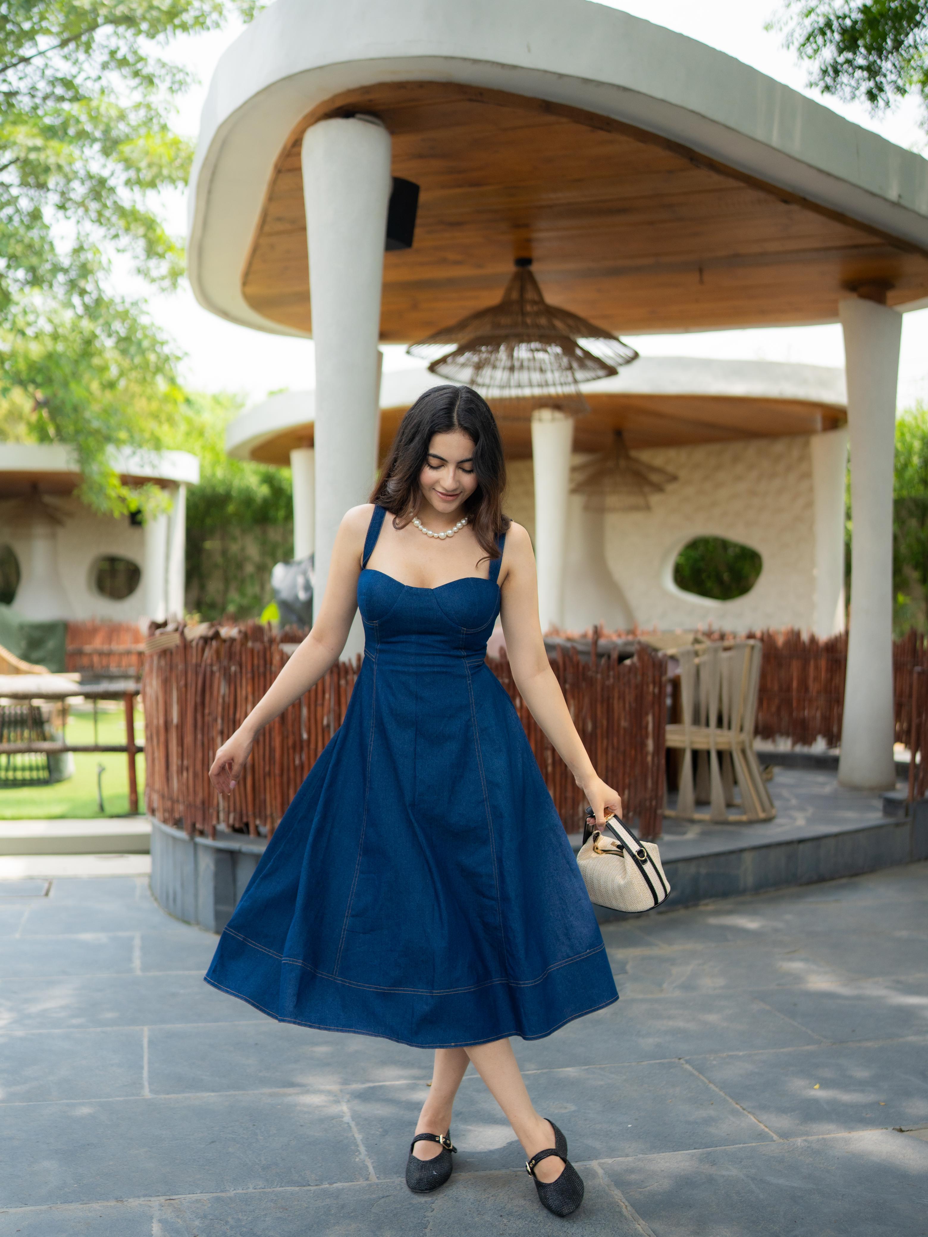 casablanca blue dress CASABLANCA DENIM DRESS XL