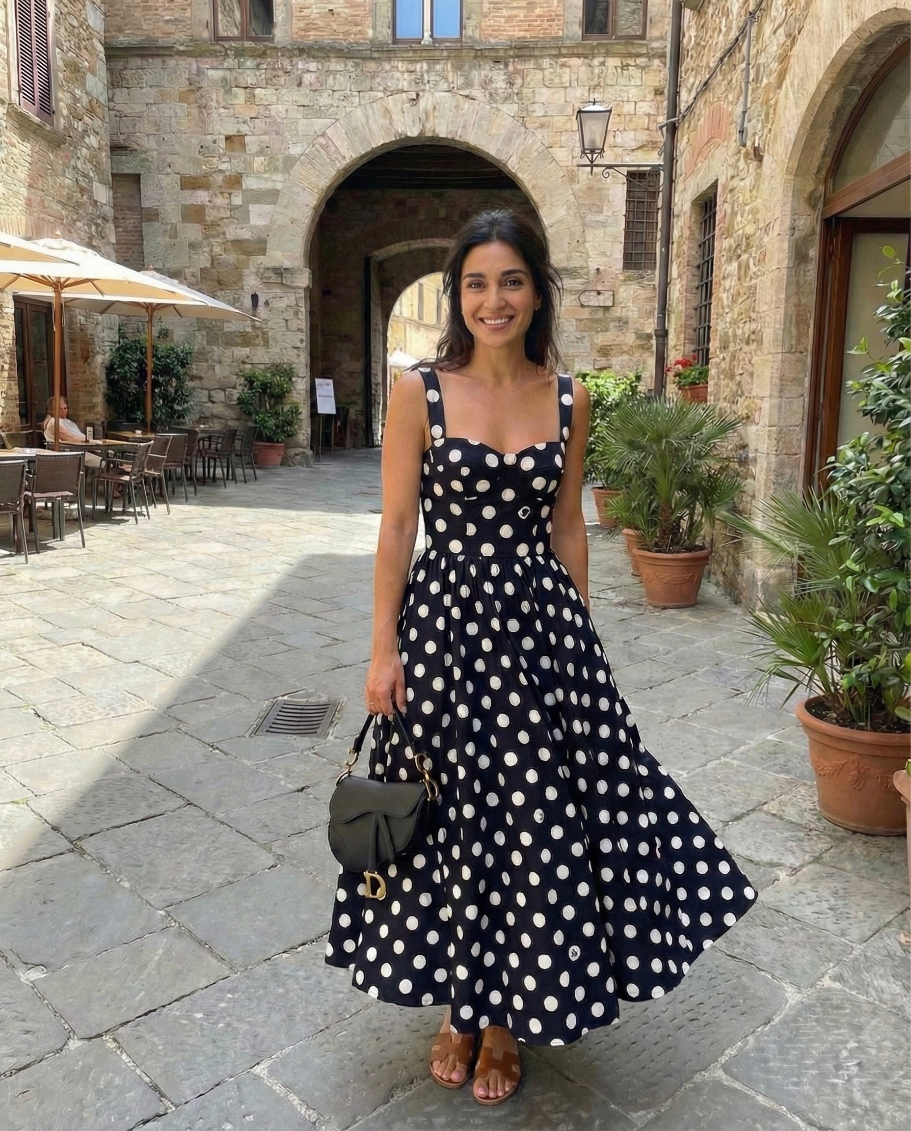 MIDNIGHT POLKA DRESS