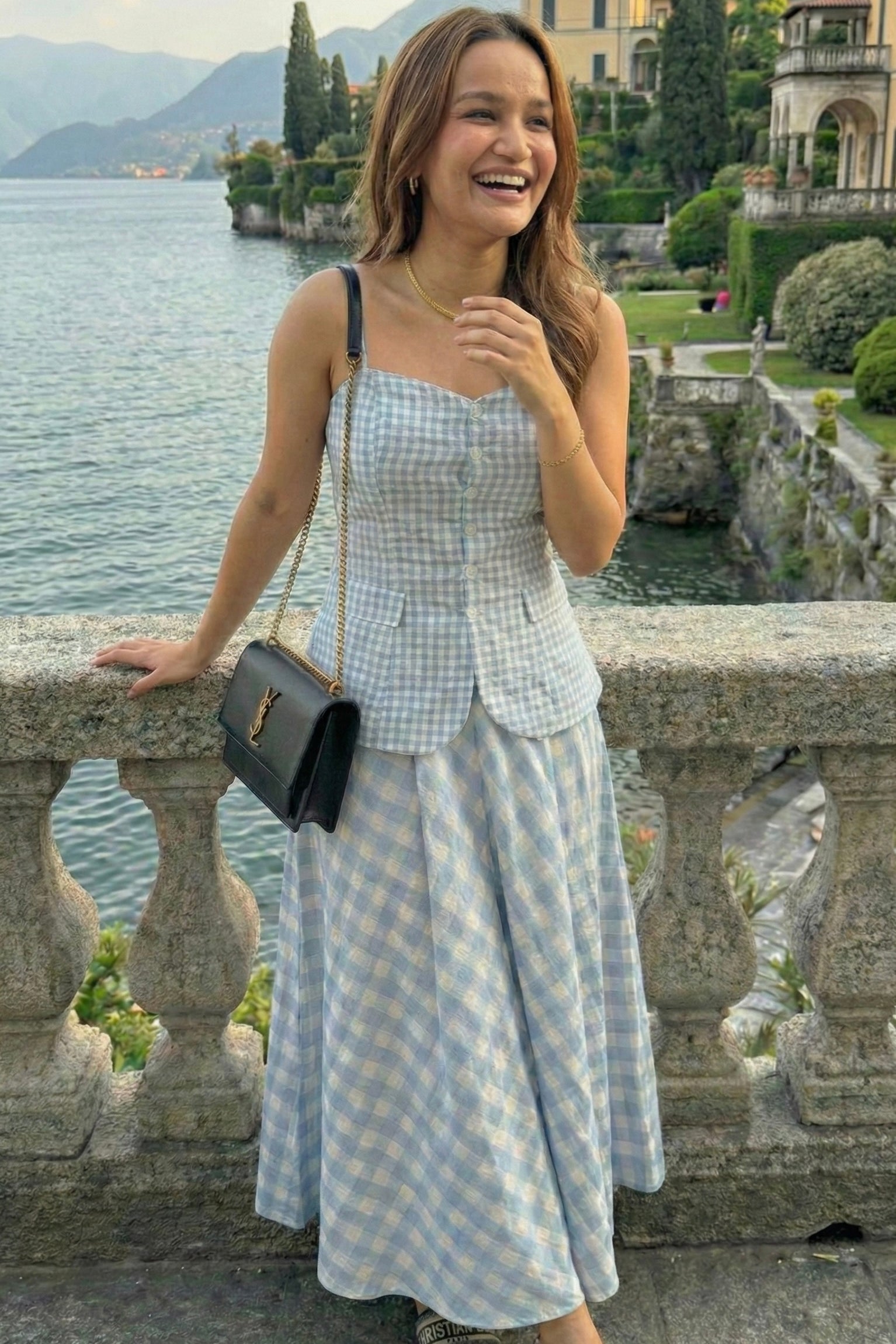 Fashion Blue White Checkered Dress HER Page Truffle India Fashion Blue White Checkered Dress HER Page Truffle India