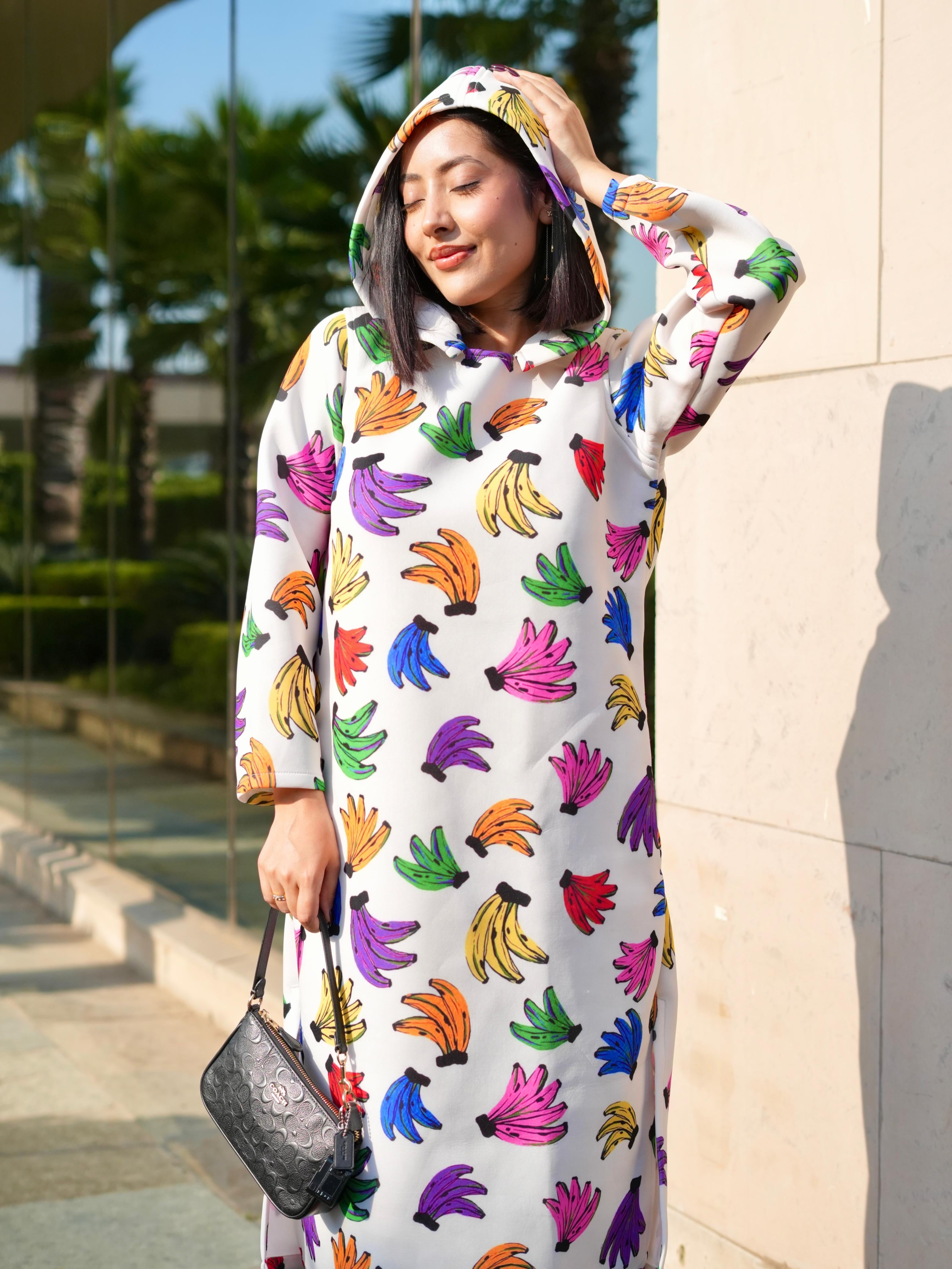 URBAN MONKEY HOODIE DRESS