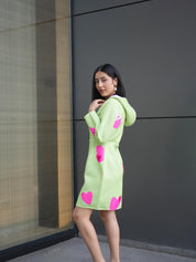 HEART POP HOODIE DRESS