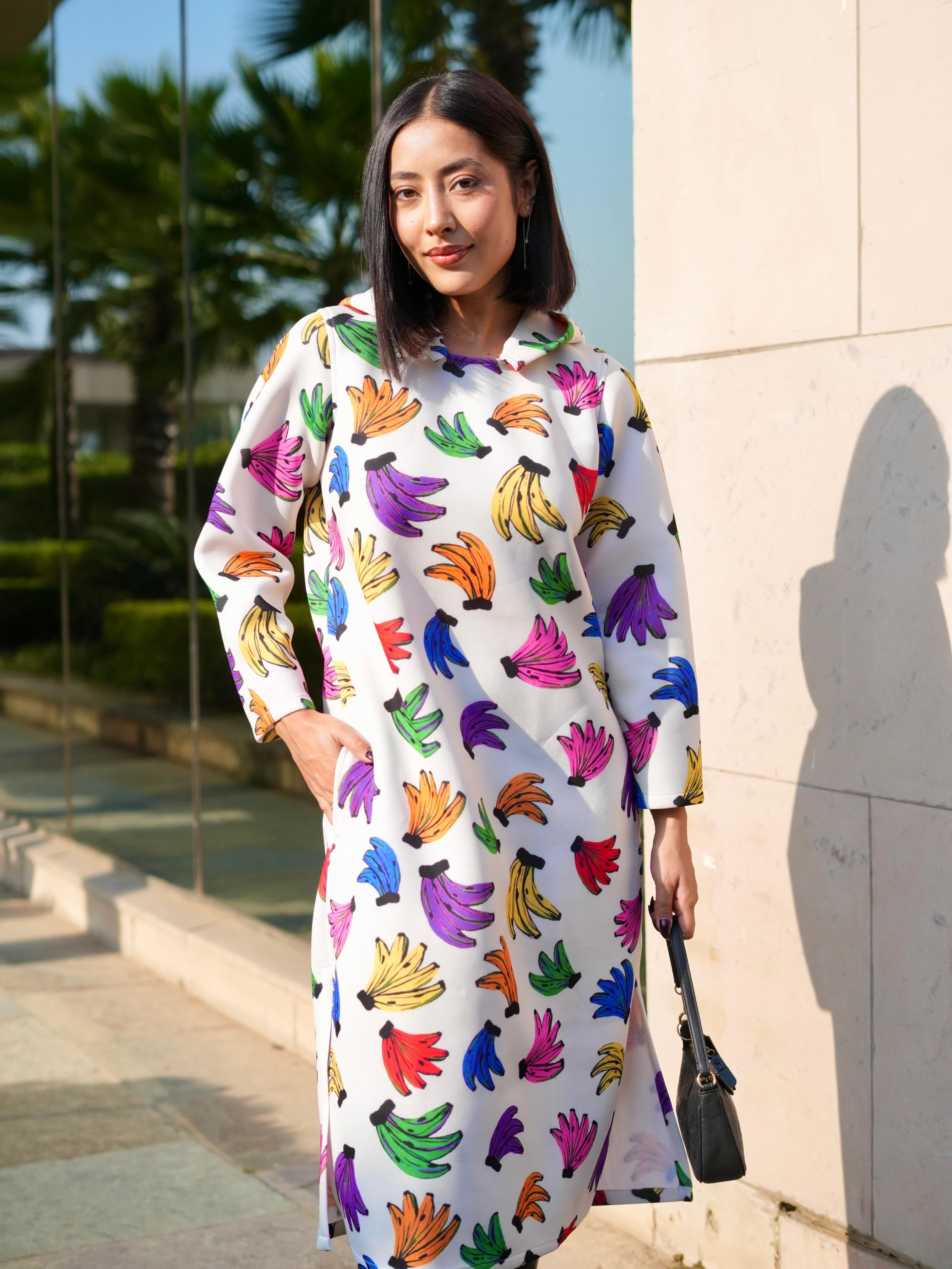 URBAN MONKEY HOODIE DRESS