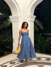 BLUE CHECKERED DRESS