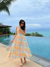 PASTEL  CHECKERED DRESS