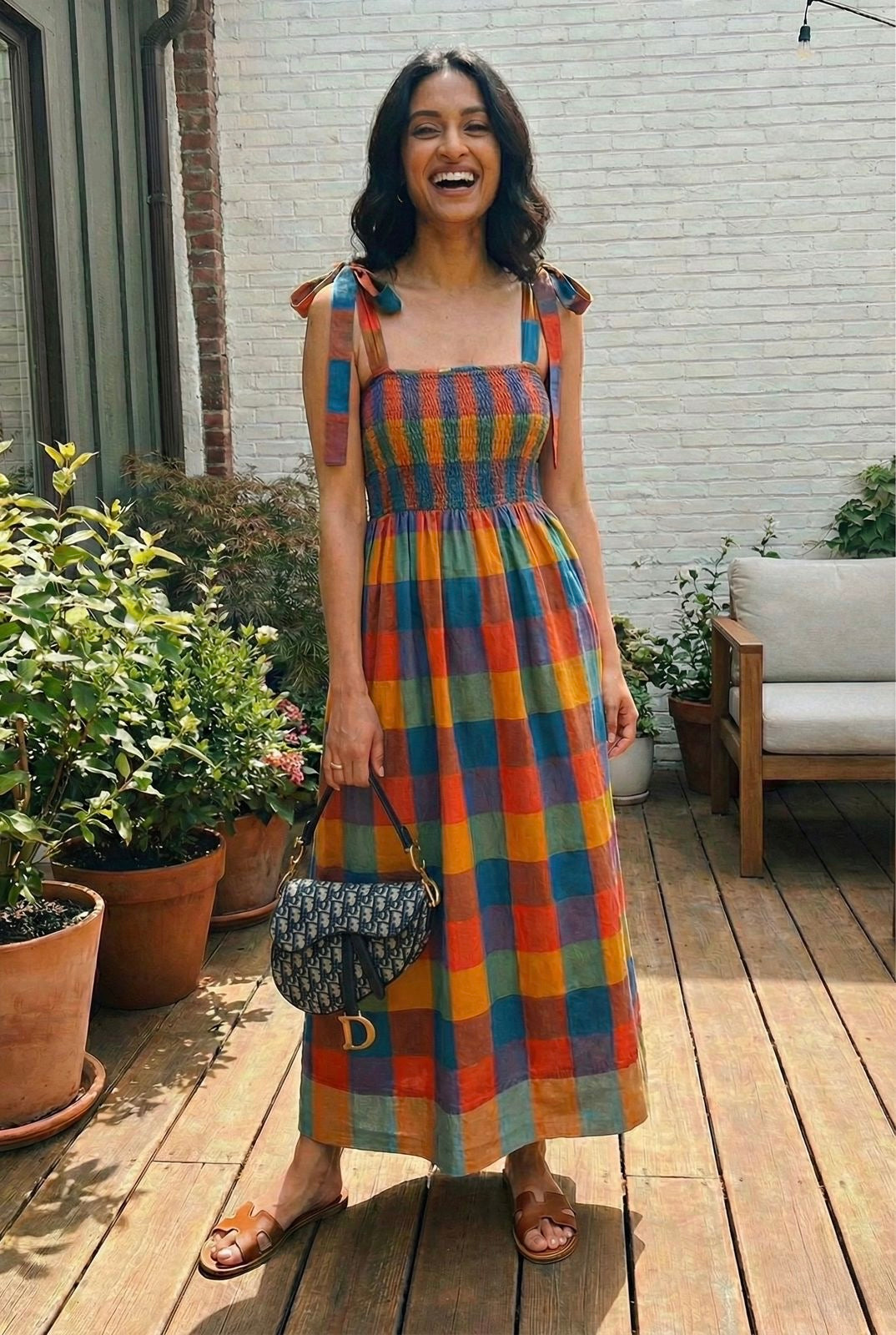 MADRAS CHECKERED DRESS