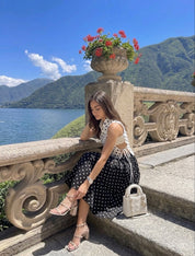 BLOCK POLKA SKIRT SET