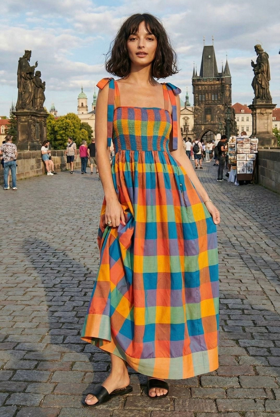 MADRAS CHECKERED DRESS