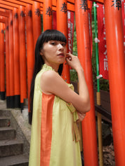 GREEN BOW DRESS
