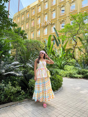 MULTI GINGHAM SKIRT SET