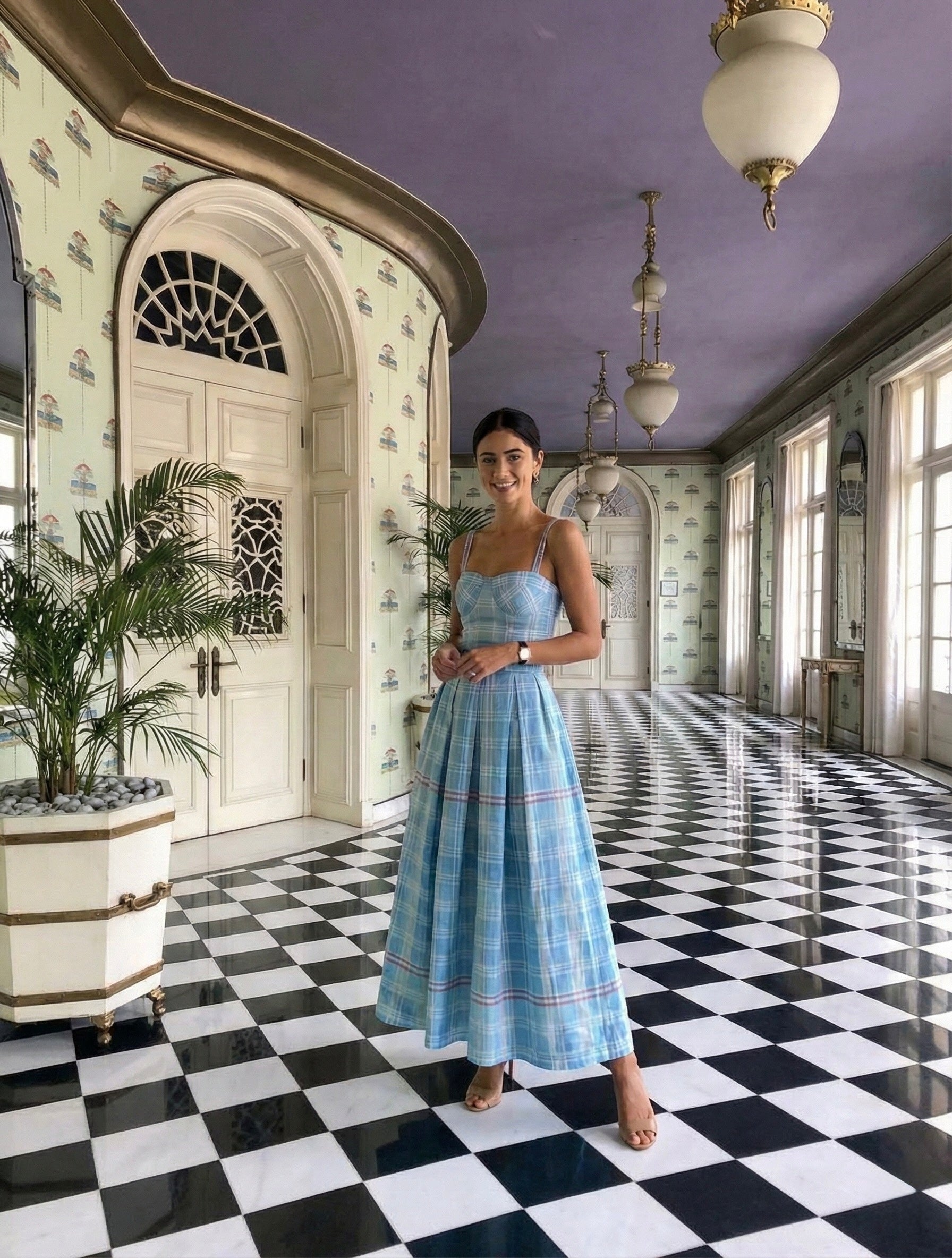 COASTAL CHECKERED DRESS