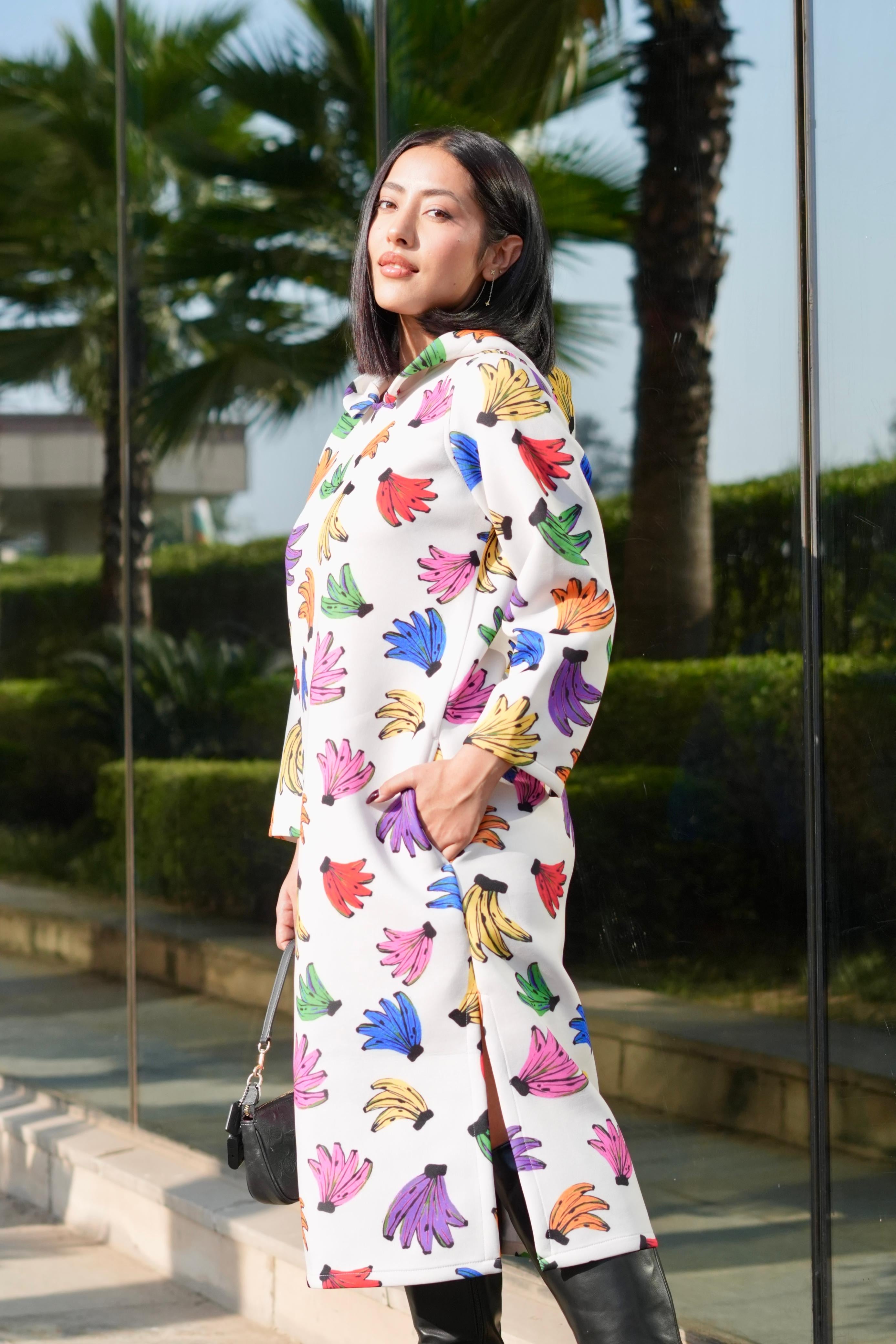 URBAN MONKEY HOODIE DRESS