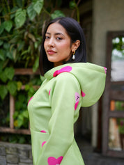 HEART POP HOODIE DRESS