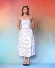 DOT POLKA MIDI DRESS