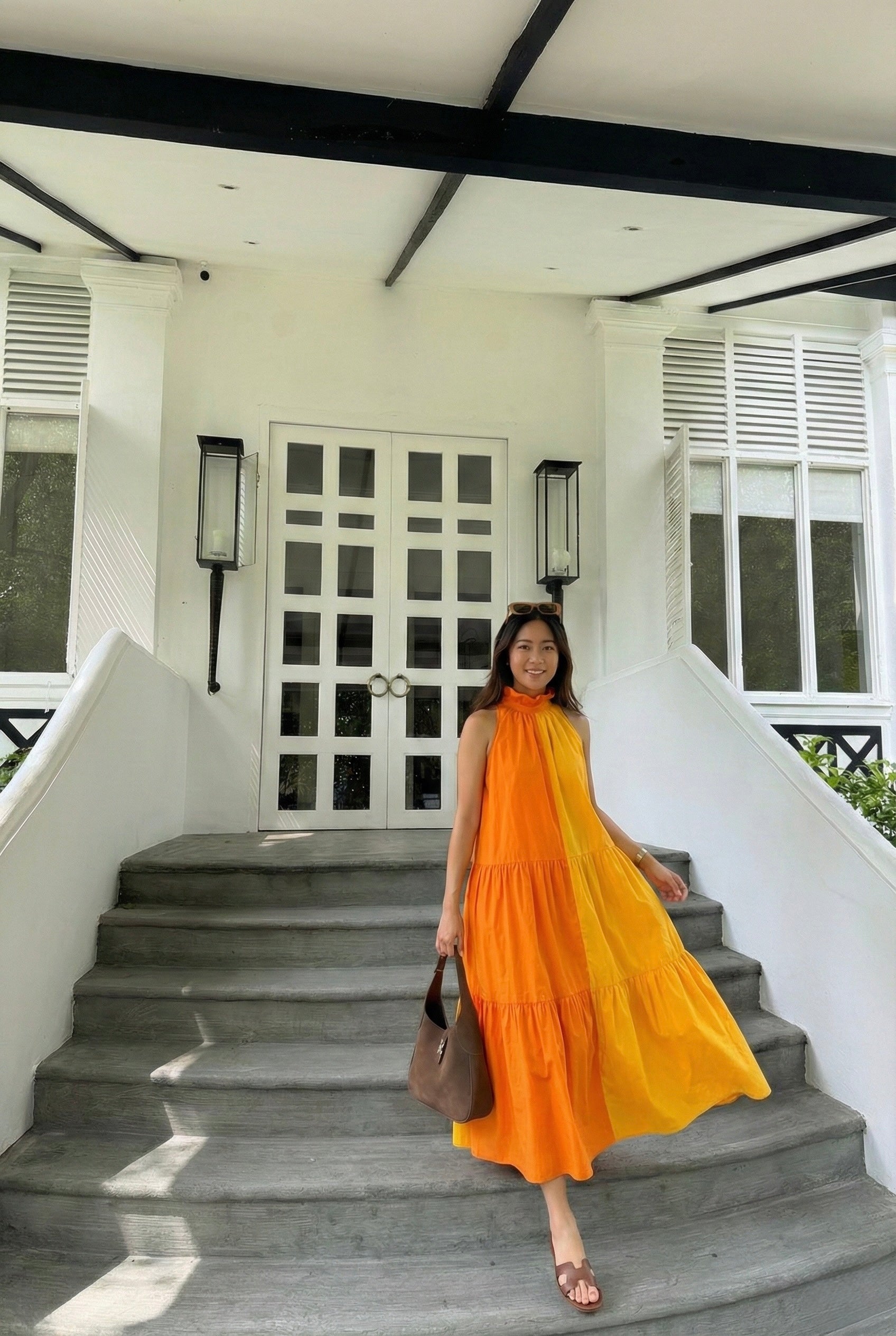 GOLDEN HOUR BLOCK DRESS