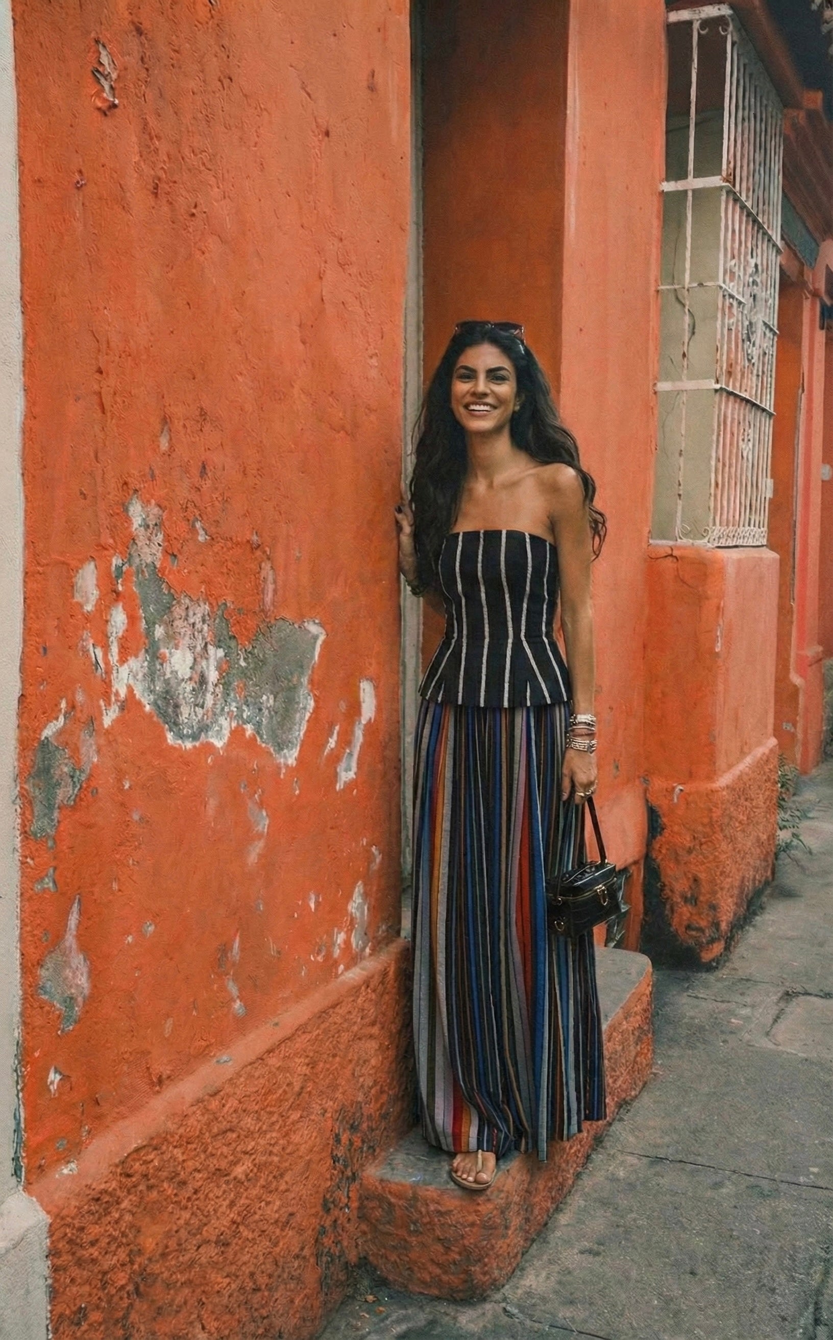 ELAN STRIPE SKIRT SET