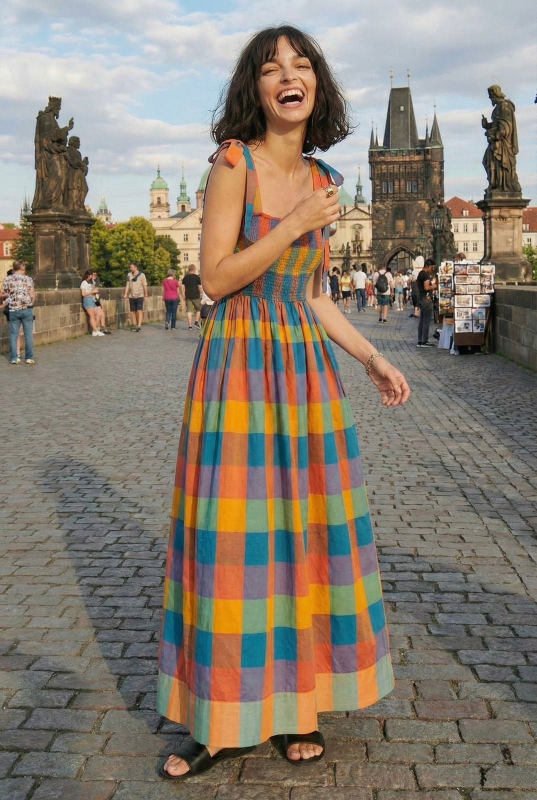 MADRAS CHECKERED DRESS