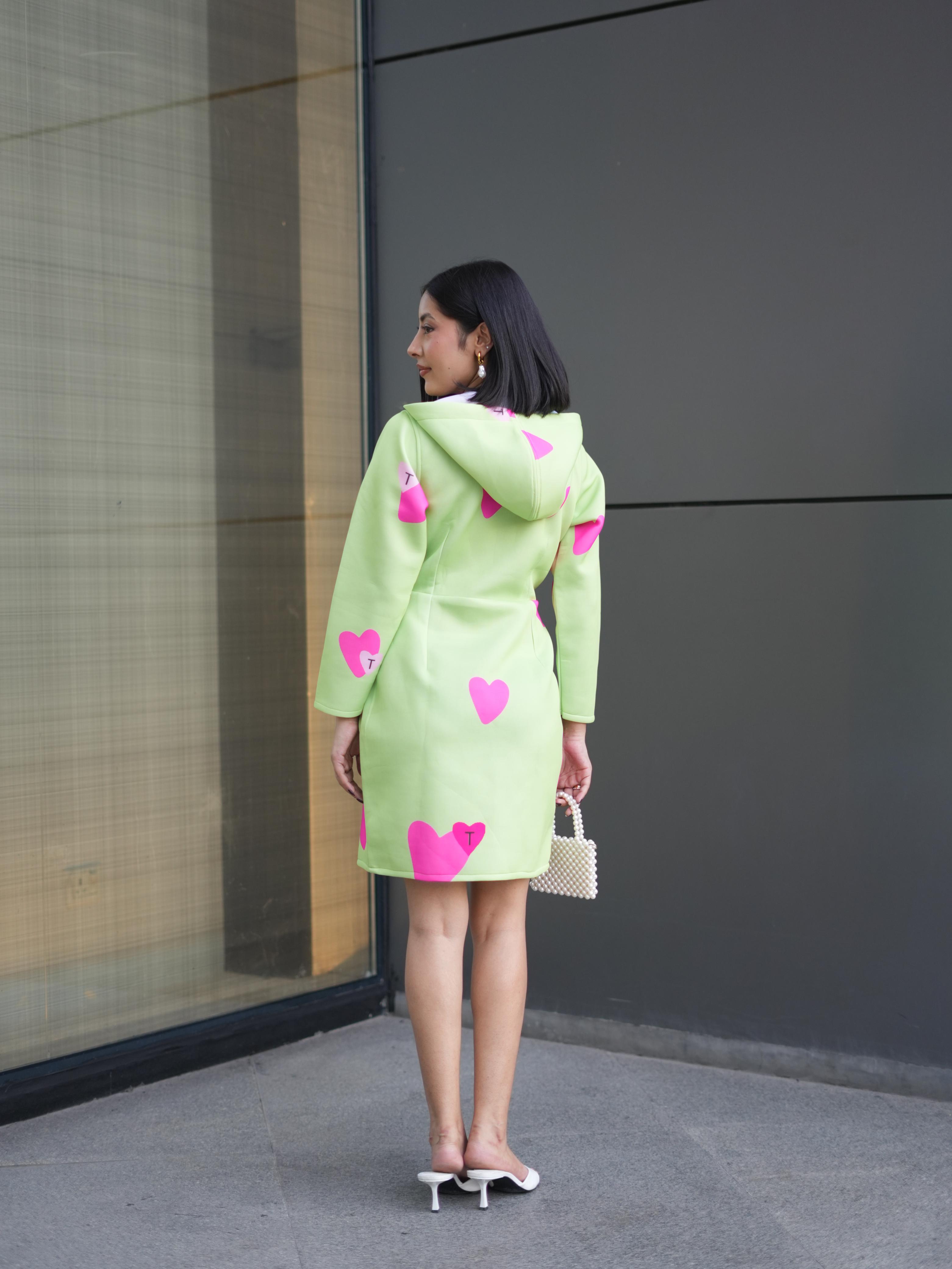 HEART POP HOODIE DRESS