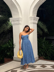 BLUE CHECKERED DRESS