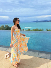 PASTEL  CHECKERED DRESS