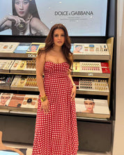 RED CHECKERED DRESS