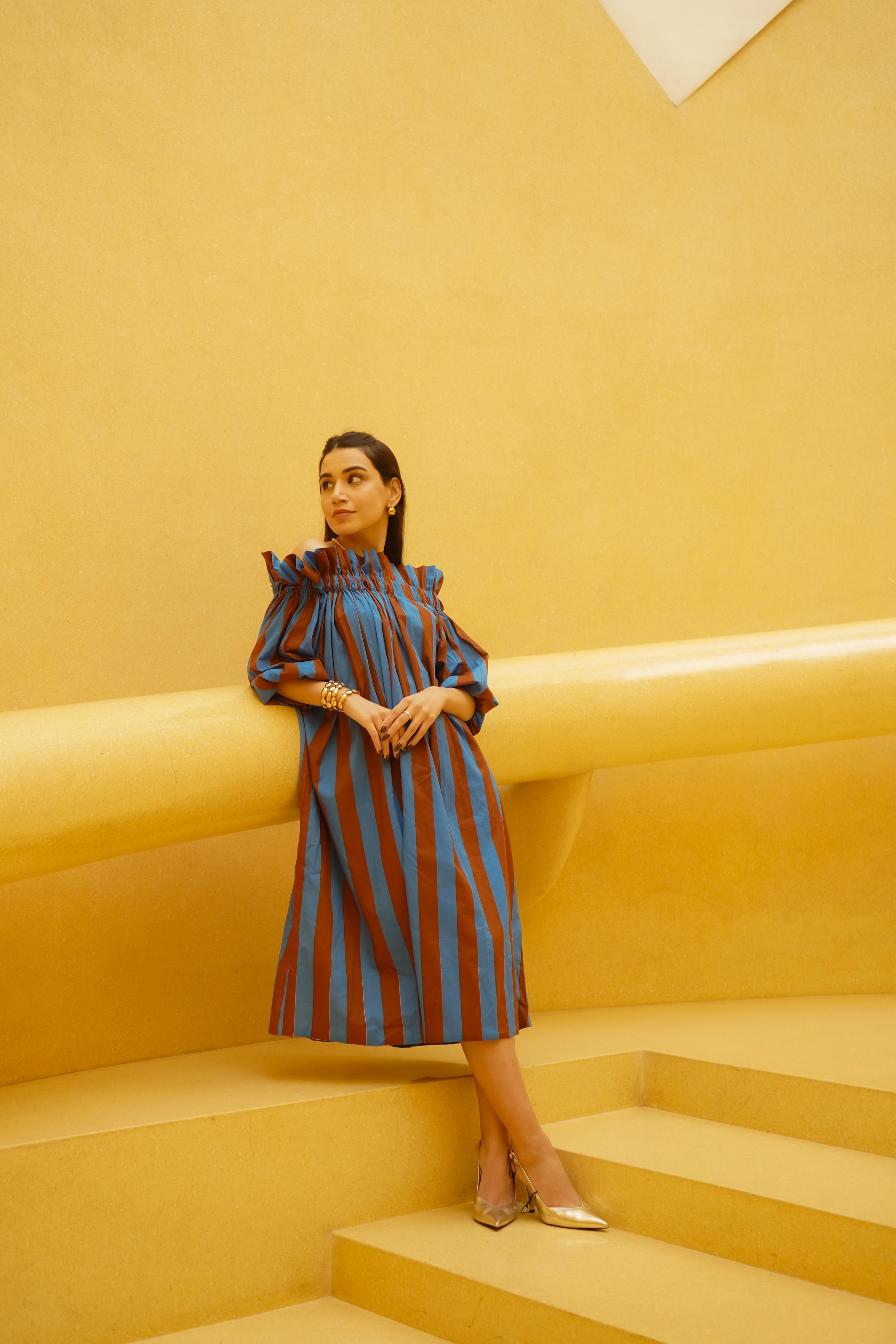 BLOCK STRIPE DRESS