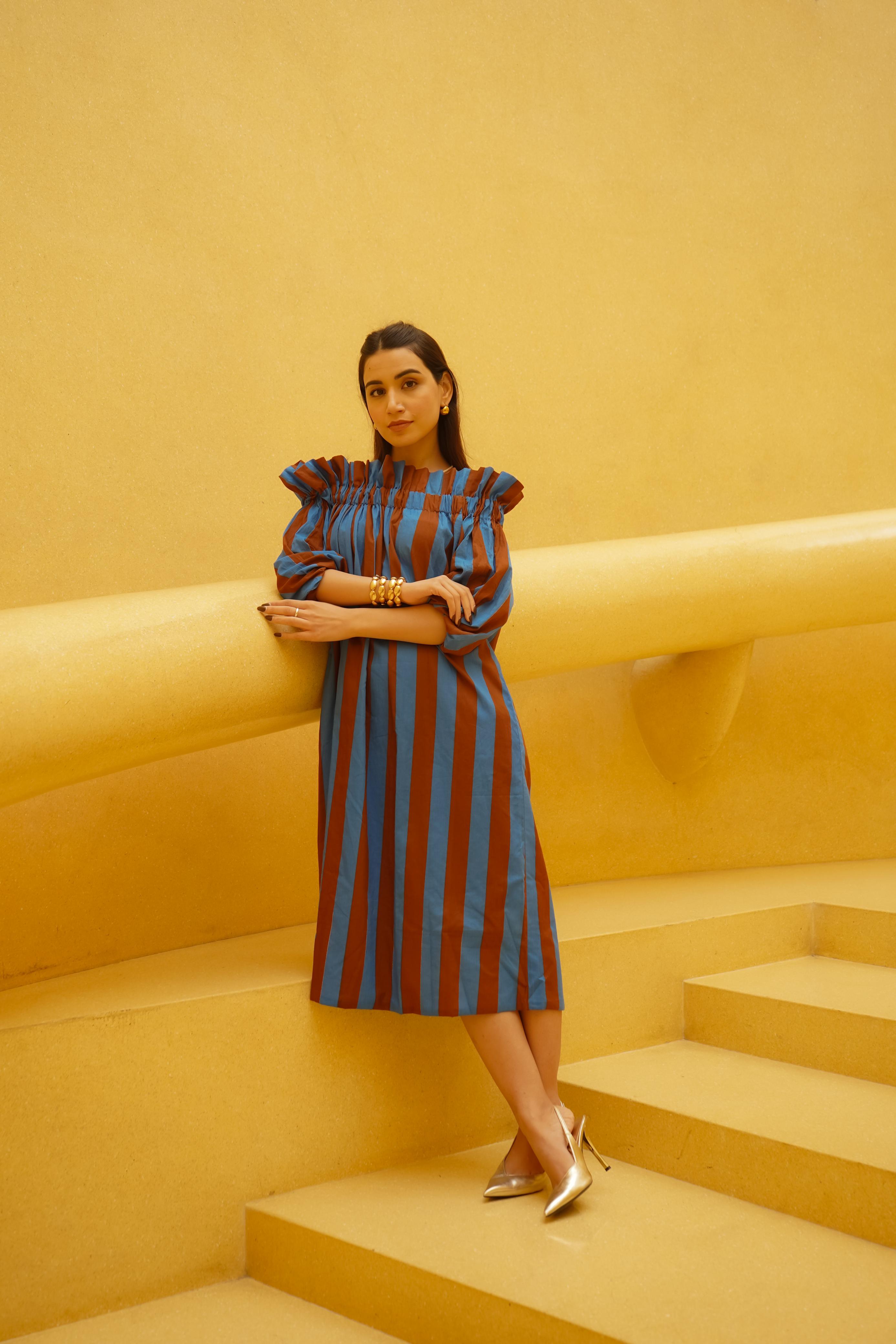 BLOCK STRIPE DRESS